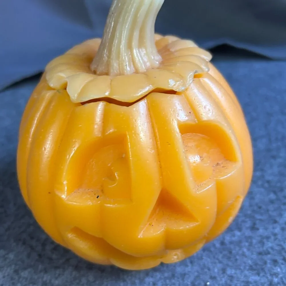 Halloween‎ Jack o Lantern Wax Pumpkin Candle Lantern With Lid 5.5